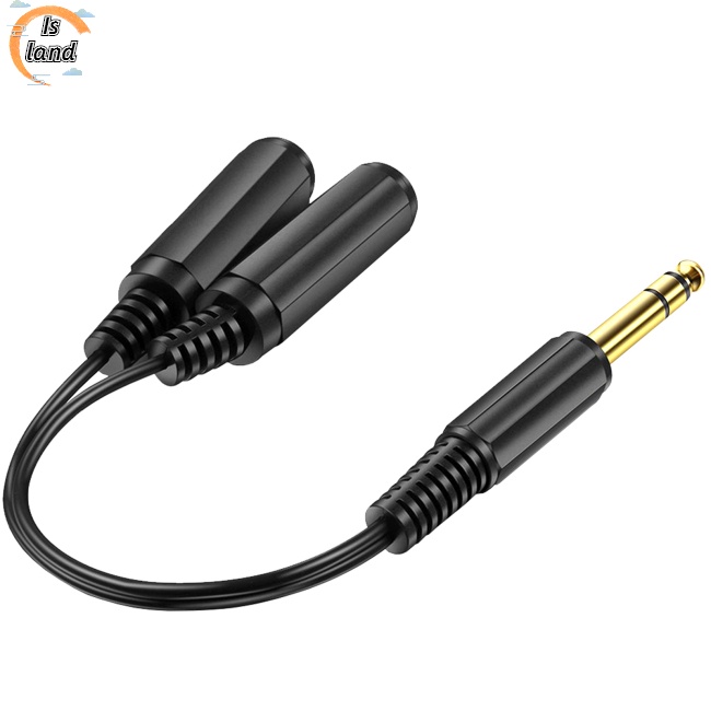 Cáp ChuyểN ĐổI Âm Thanh 6.35 Sang 2 ĐầU Chia 6.5 Mono Mạ VàNg 1 Sang 2 Chuyên DụNg