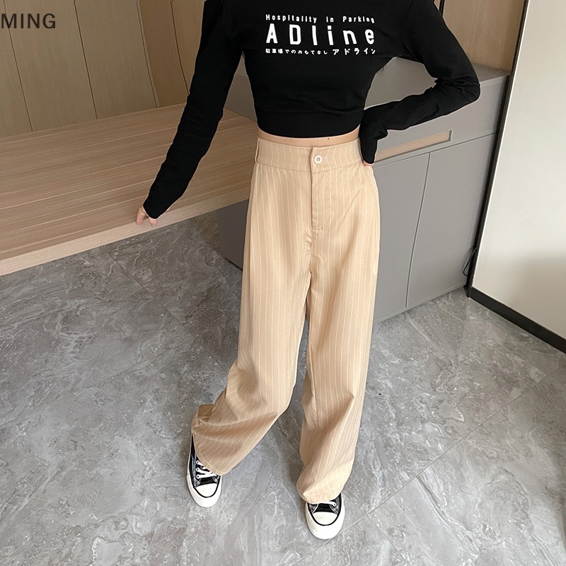 Quần Dài Dáng Suông Rộng Có Túi Giả Khóa Kéo Thời Trang Xuân Hè Cho Nữ