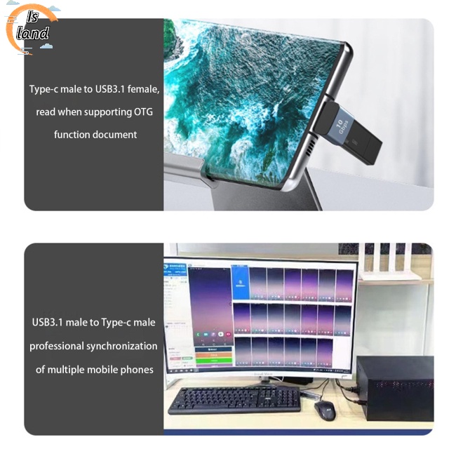 Đầu Nối Chuyển Đổi Usb-C Male Sang Usb-A Male Otg C Male Sang A Female 3D Cho Sạc Truyền Dữ Liệu