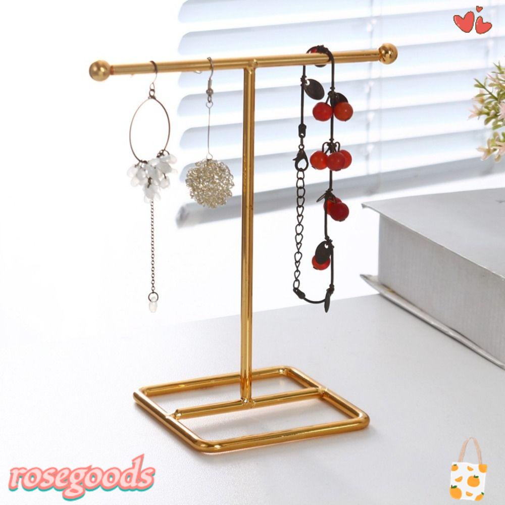 ROSE Jewelry Storage Rack DIY Desktop Decoration Metal Organizer