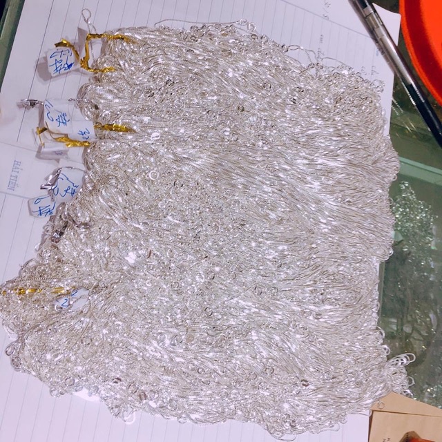 Dây chuyền mì vuông nhỏ chuẩn bạc ta - Anchi jewelry