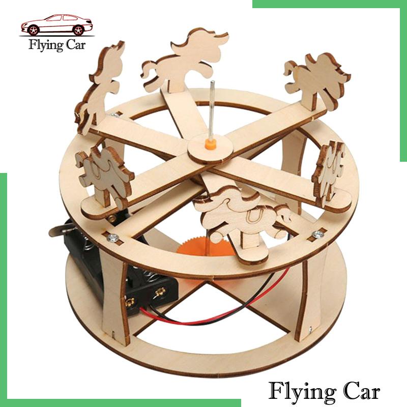 Mô Hình Vòng Xoay Ngựa Gỗ 3D DIY Dành Cho Bé Trai Và Bé Gái