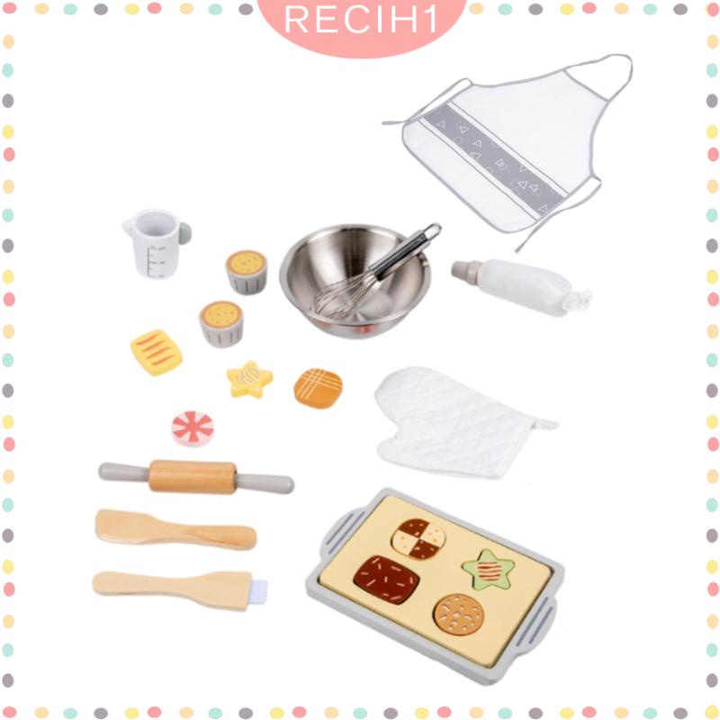 Bộ Đồ Chơi Mô Phỏng Nướng Bánh Quy Và Bánh Ngọt Bằng Gỗ Dành Cho Trẻ Mẫu Giáo