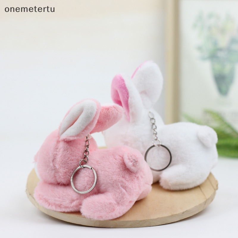 Thỏ Nhồi Bông Mềm Mại Treo Chìa Khóa Trang Trí Túi Xách / Quà Sinh Nhật Cho Bé