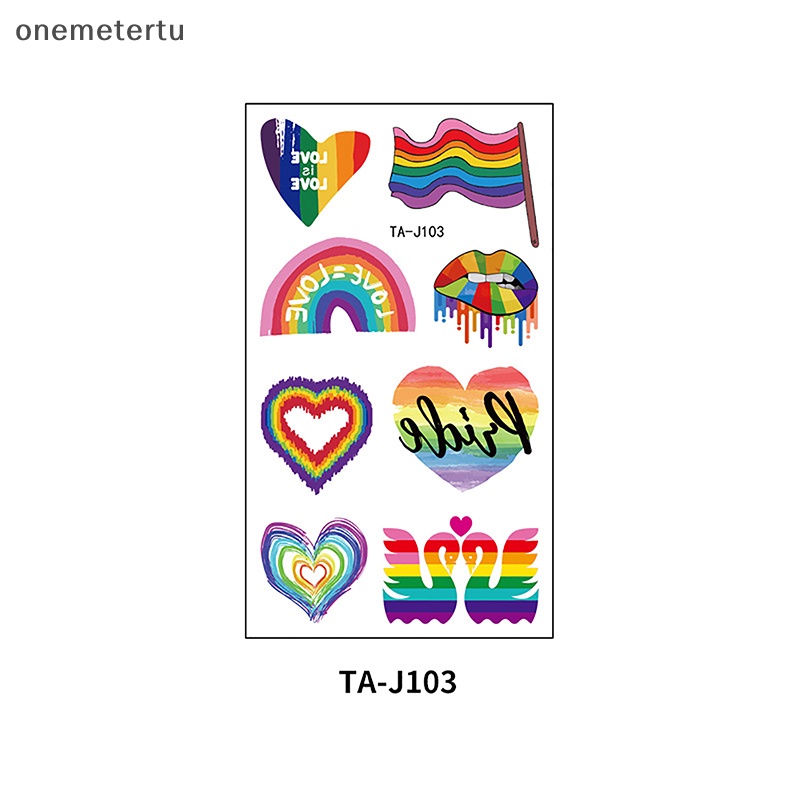 Hình Xăm Tạm Thời Họa Tiết onemetertu Rain Pride LGBT Chống Thấm Nước