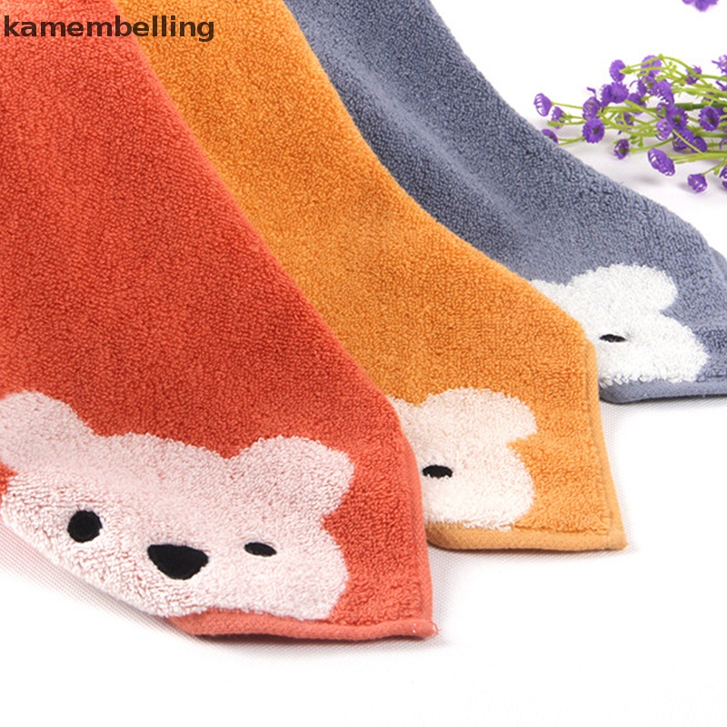 Kamembelling Khăn Lau Mặt Bằng Cotton Mềm Mại In Họa Tiết Gấu Hoạt Hình Đáng Yêu Có Thể Treo Trong Phòng Tắm / Nhà Bếp Cho Bé