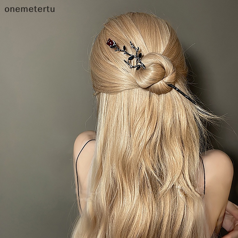 Trâm Cài Tóc Đính Hoa Hồng Phong Cách Trung Hoa Cổ Điển Cho Nữ