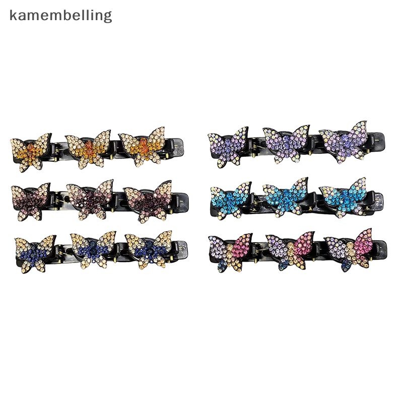 Kẹp Tóc Hình Bướm Màu Đen Kèm 3 Kẹp Tóc Nhỏ Xinh Xắn Dành Cho Nữ