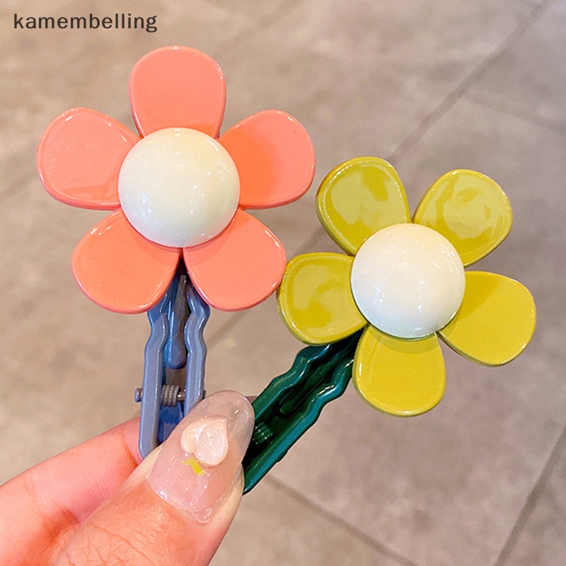 Set 2 Kẹp Tóc Hình Bông Hoa Dễ Thương Cho Bé Gái