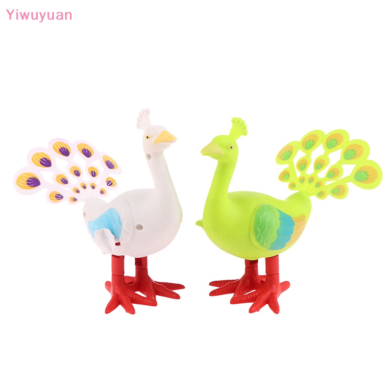 < Yiwuyuan > Đồ Chơi Lên Dây Cót Hình Chim Công Hoạt Hình Dễ Thương Cho Trẻ Em