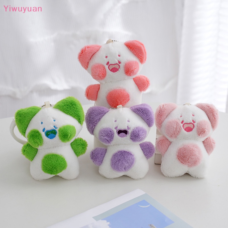 < Yiwuyuan > Móc Khóa Hình Mèo Nhồi Bông Mềm Mại Màu Sắc Đáng Yêu Sáng Tạo Trang Trí Nhà Cửa
