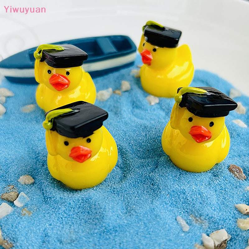 < Yiwuyuan > Đồ trang trí Vịt Mini Bằng Resin Dễ Thương Trang Trí Tiểu Cảnh Thu Nhỏ