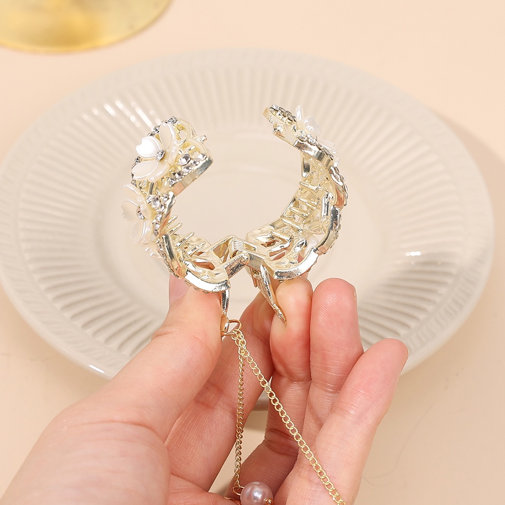 Kẹp Tóc Càng Cua / Giá Đỡ Đính Đá Kiểu Hàn Quốc Thanh Lịch Cho Nữ