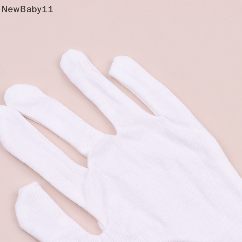 1 Đôi Găng Tay Cotton Màu Trắng Mới Cho Nam Nữ