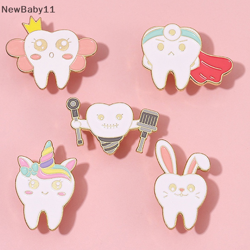 Trâm Cài Áo Hình Chiếc Răng Tráng Men Thời Trang