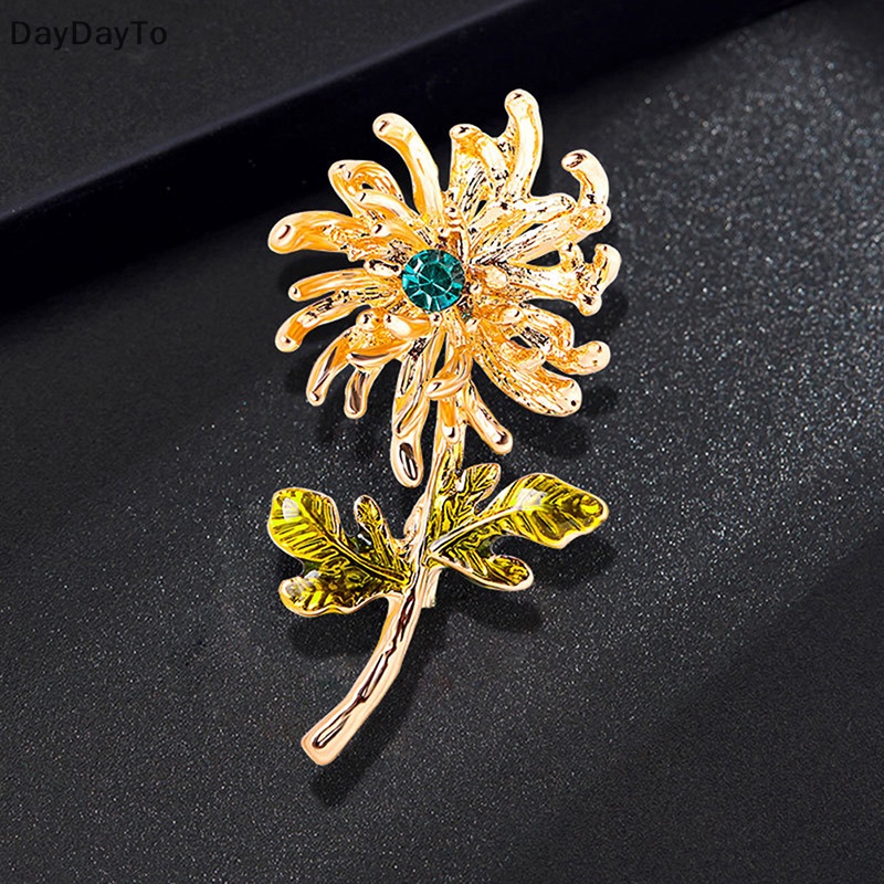 Ghim Cài Áo Hình Hoa Cúc Tráng Men Thời Trang