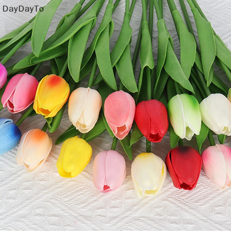 Bó Hoa Tulip Nhân Tạo Bằng Lụa PU Trang Trí Nhà Cửa / Tiệc Cưới