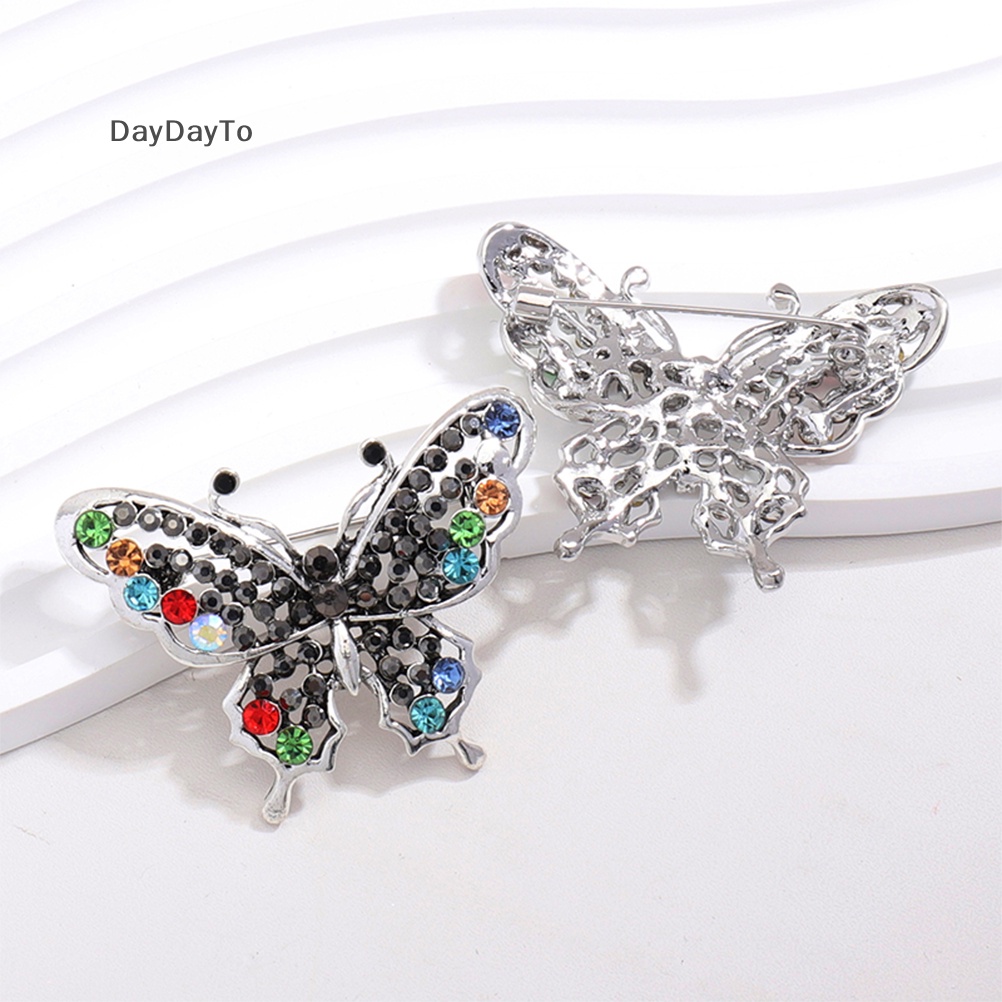 Ghim Cài Áo Hình Bướm Tráng Men Phối Ngọc Trai Thời Trang Cho Nữ