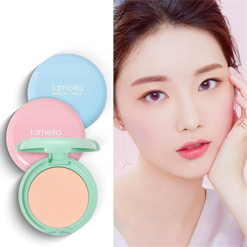 Lameila trang điểm thiết lập bột tự nhiên Kem che khuyết điểm kiểm soát dầu làm săn chắc mật ong bột khô ướt dual-sử dụng lâu dài trang điểm nền tảng okase