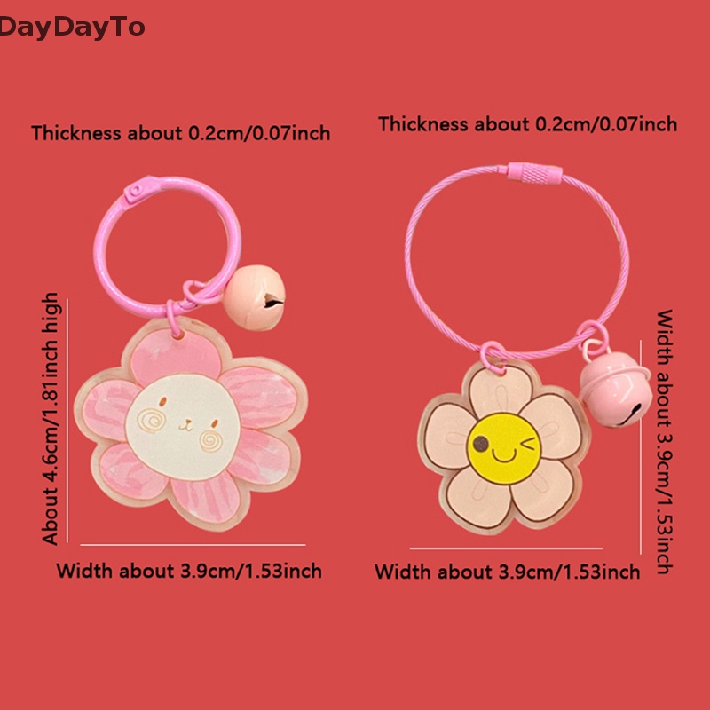 Móc Khóa Hình Hoa Hướng Dương Hoạt Hình Bằng Acrylic Màu Kẹo DIY