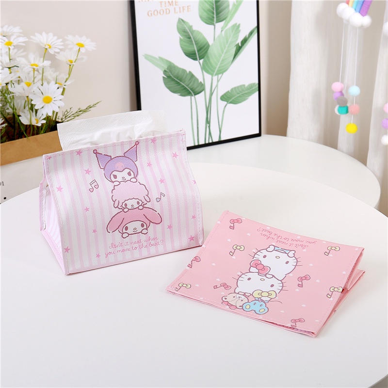 Yyds Hộp Đựng Khăn Giấy Họa Tiết Hoạt Hình Sanrio Kuromi Cinnamon Pochacco Dễ Thương Chống Thấm Nước Cho Phòng Khách /