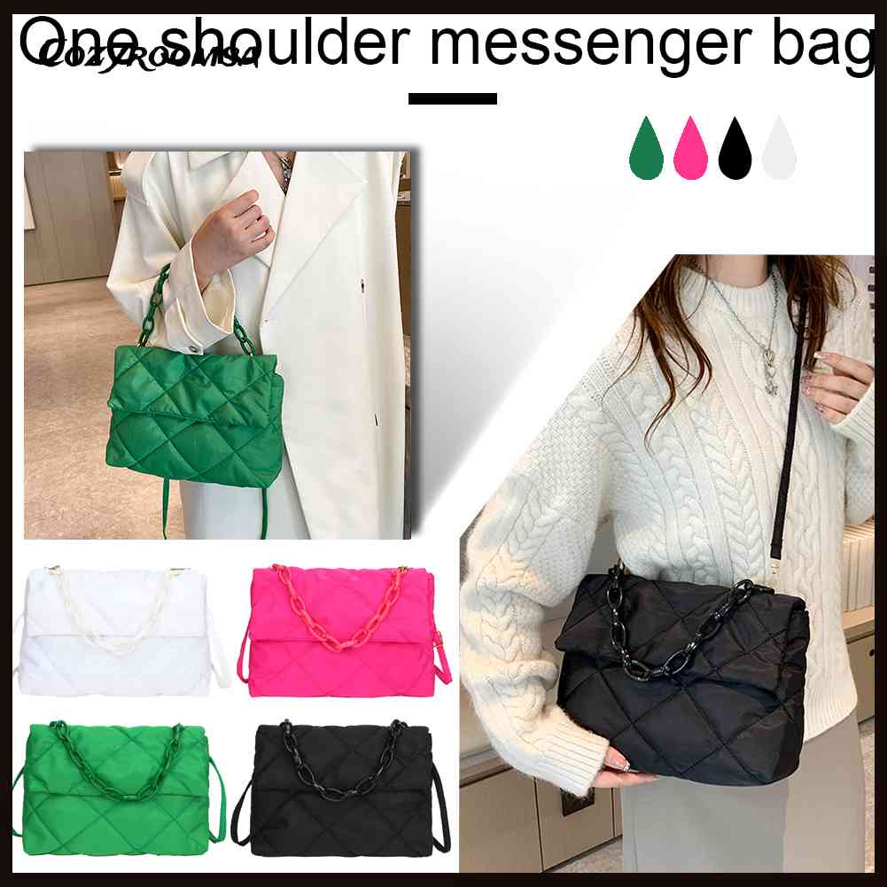 Túi Đeo Chéo Nhồi Bông Thời Trang Mùa Đông Cho Nữ