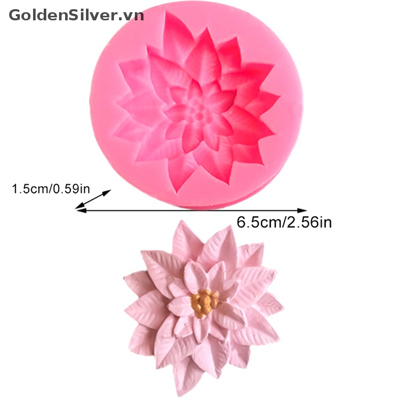 Khuôn Silicon Tạo Hình Hoa 3D Trang Trí Bánh