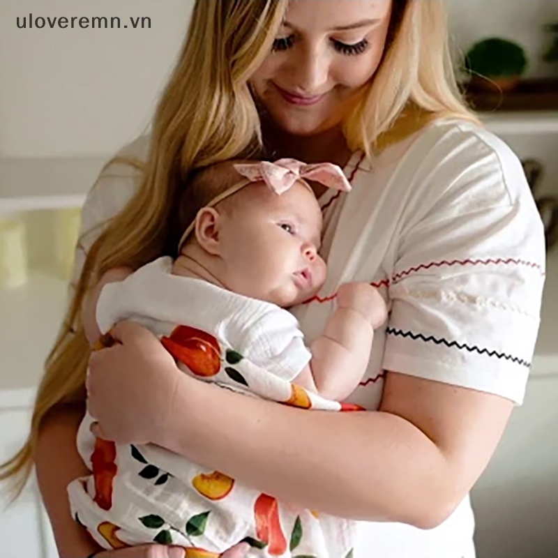 Set 3 Chăn Cotton Quấn Em Bé Sơ Sinh Phong Cách Muslin Mới