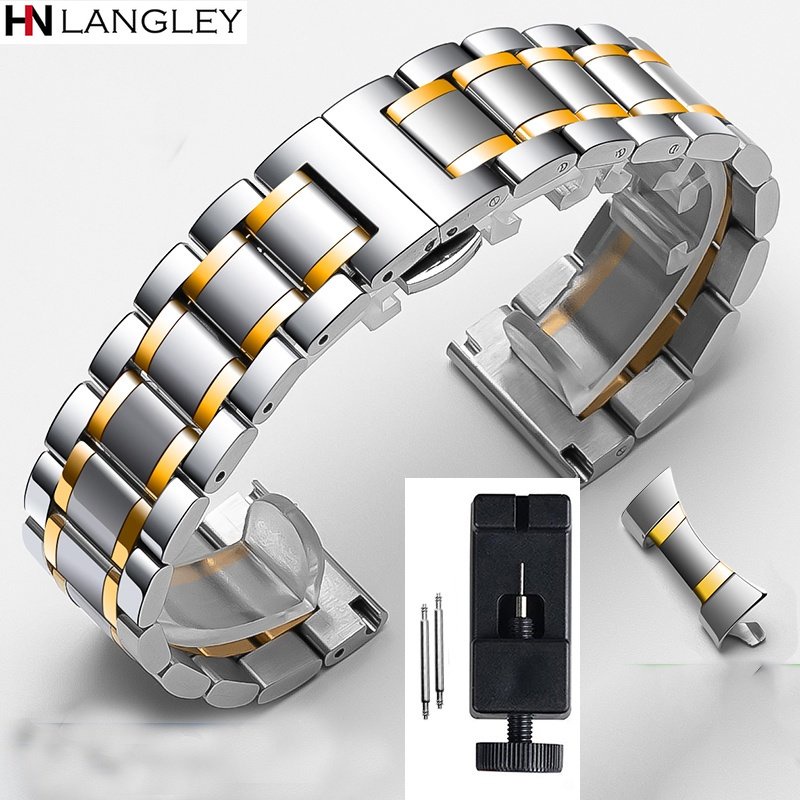 Dây Đeo Đồng Hồ Bằng Thép Không Gỉ Cho LONGINES 12 / 14 / 15 / 16 / 17 / 18 / 19 / 20 / 21 / 22 / 24 / 26mm