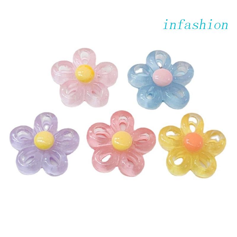 Khuôn Làm Trang Sức Thủ Công Hình Hoa Rỗng 5 Màu 23x23mm