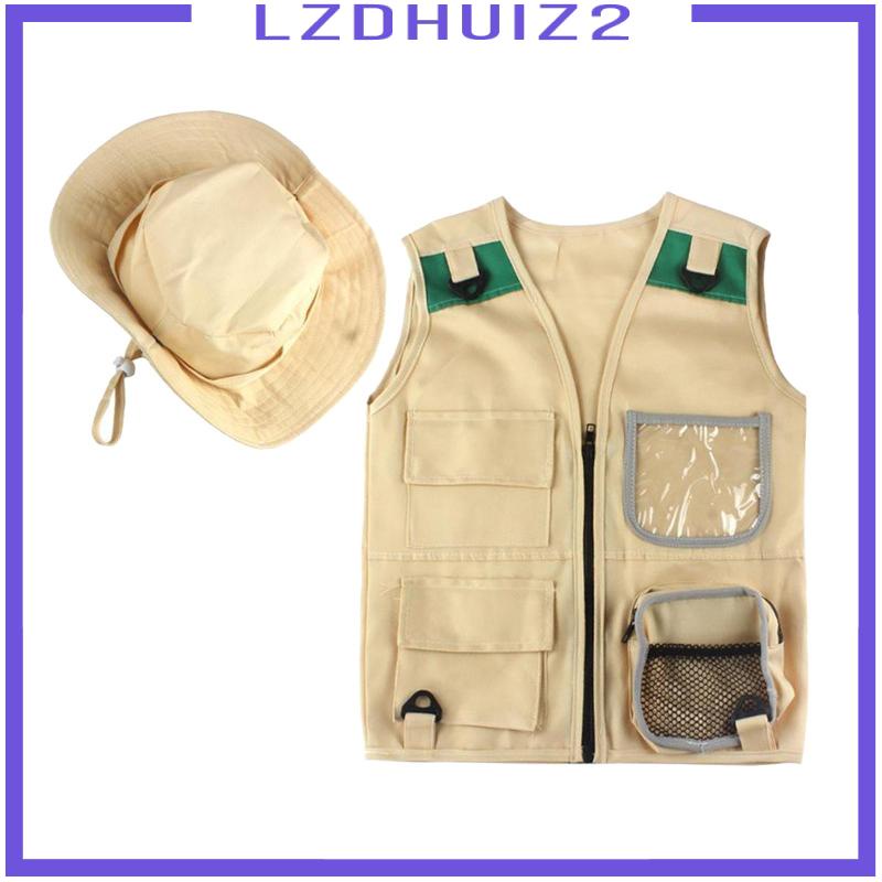 Bộ Áo Vest Và Nón Hóa Trang Bền Bỉ Cho Bé 3-7 Tuổi