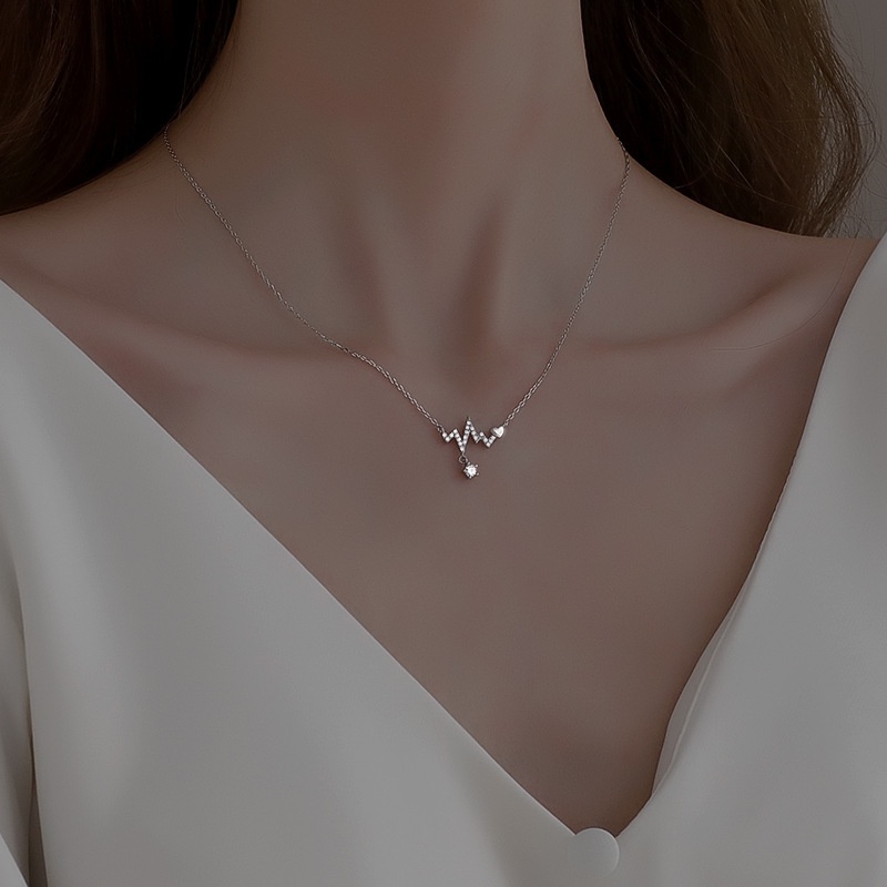 Dây Chuyền Ngọc Trai Hình Trái Tim Mới