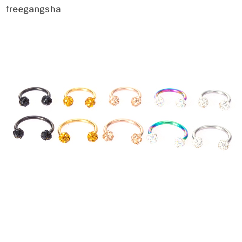 [FREG] Nhẫn Mũi Shambhala Lấp Lánh Trang Sức Sụn Móng Ngựa FDH