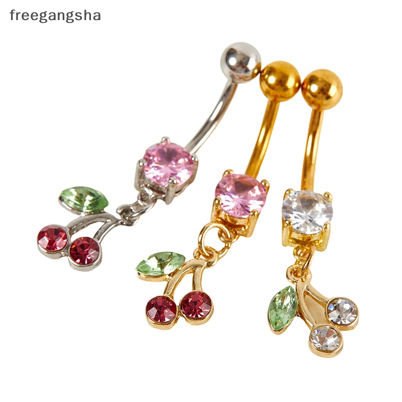 Khuyên Rốn Bằng Thép Không Gỉ Hình Trái Cherry Xinh Xắn