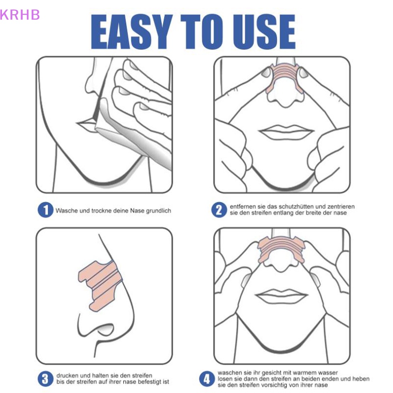 Set 10 Dải Dán Mũi Chống Ngáy Dễ Thở Tiện Dụng Mới