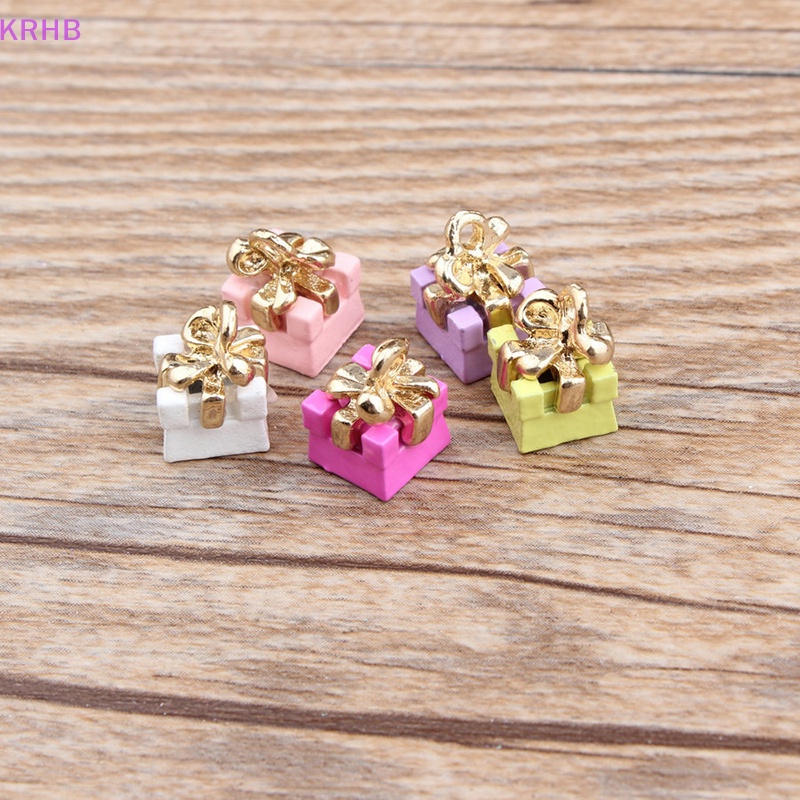 Hộp Quà Giáng Sinh Mini Bằng Kim Loại Cho Nhà Búp Bê Mới