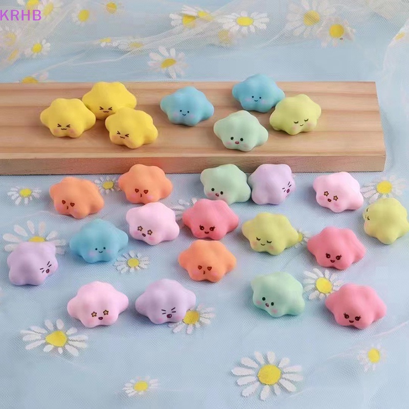 Set 2 Mô Hình Đám Mây Mini Bằng Nhựa Phát Quang Dễ Thương Trang Trí Bảng Điều Khiển Xe Hơi / Nhà Cửa Mới