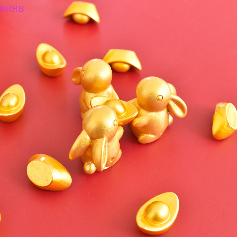 Set 2 Đồ trang trí Thỏ mini Trang Trí Nhà Búp Bê Mới