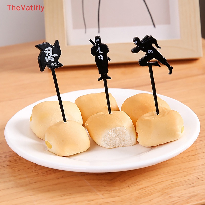 [Thevalifly] Nĩa Ăn Trái Cây / Trái Cây / Bánh Kem Mini Bằng Nhựa Cấp Thực Phẩm Trang Trí Bữa Tiệc Cho