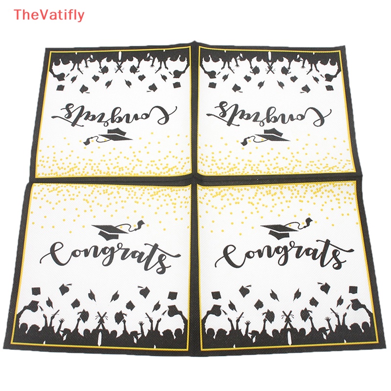 [Thevalifly] Khăn Giấy Hình Nón Tốt Nghiệp Bác Sĩ Màu Sắc Dùng Để Trang Trí