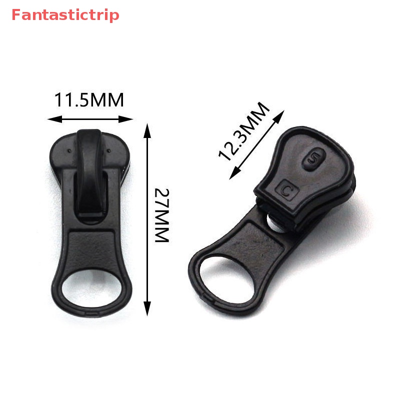 [Fantastictrip] Set 5 Tấm Nhựa Resin Đầu Kéo Màu Bán Nguyệt Thông Dụng Cho Đồng Phục Học Sinh