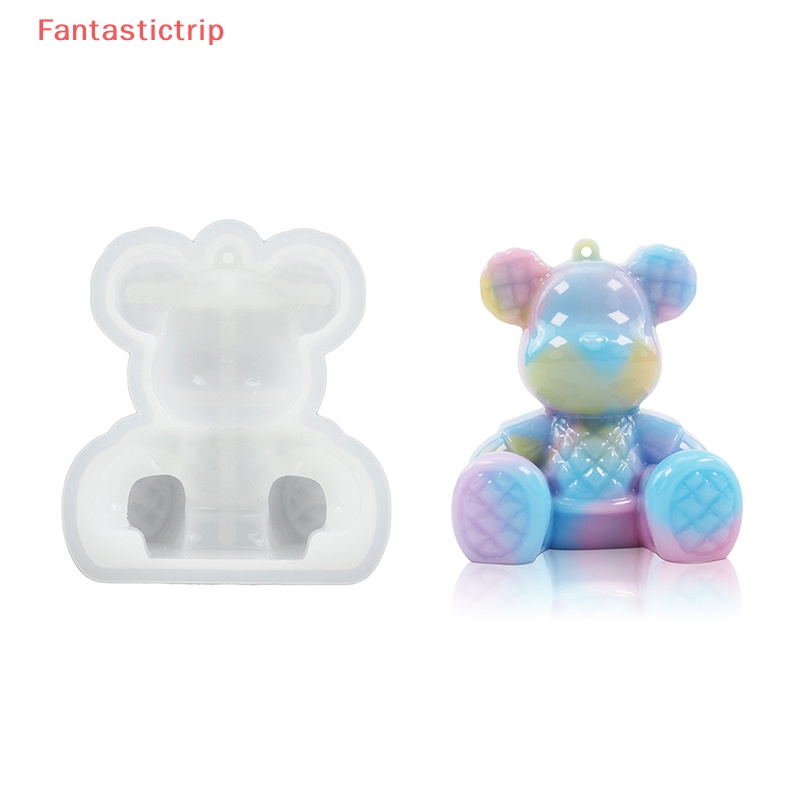 [Fantastictrip] Móc Khóa Bằng Silicon Mặt Hình Phi Hành Gia Pha Lê Thả Mặt Gương Có Lỗ Mới DIY