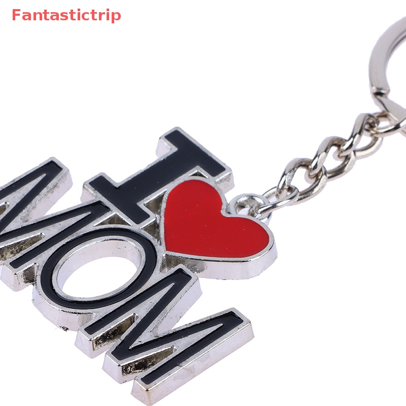 1 Móc Khóa I Love Dad Mom PaPa Mama Mới