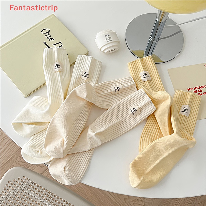 1 Đôi Vớ Cotton Thoáng Khí Nhiều Màu Sắc Phong Cách Nhật Bản Cho Nữ