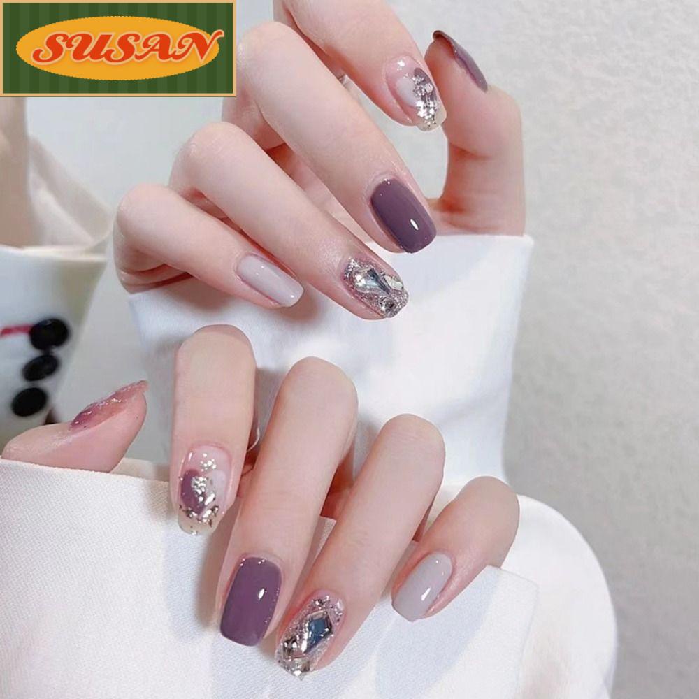 Bộ Móng Tay Giả Hình Trái Tim / Mặt Trăng / Trái Tim Có Thể Tháo Rời DIY