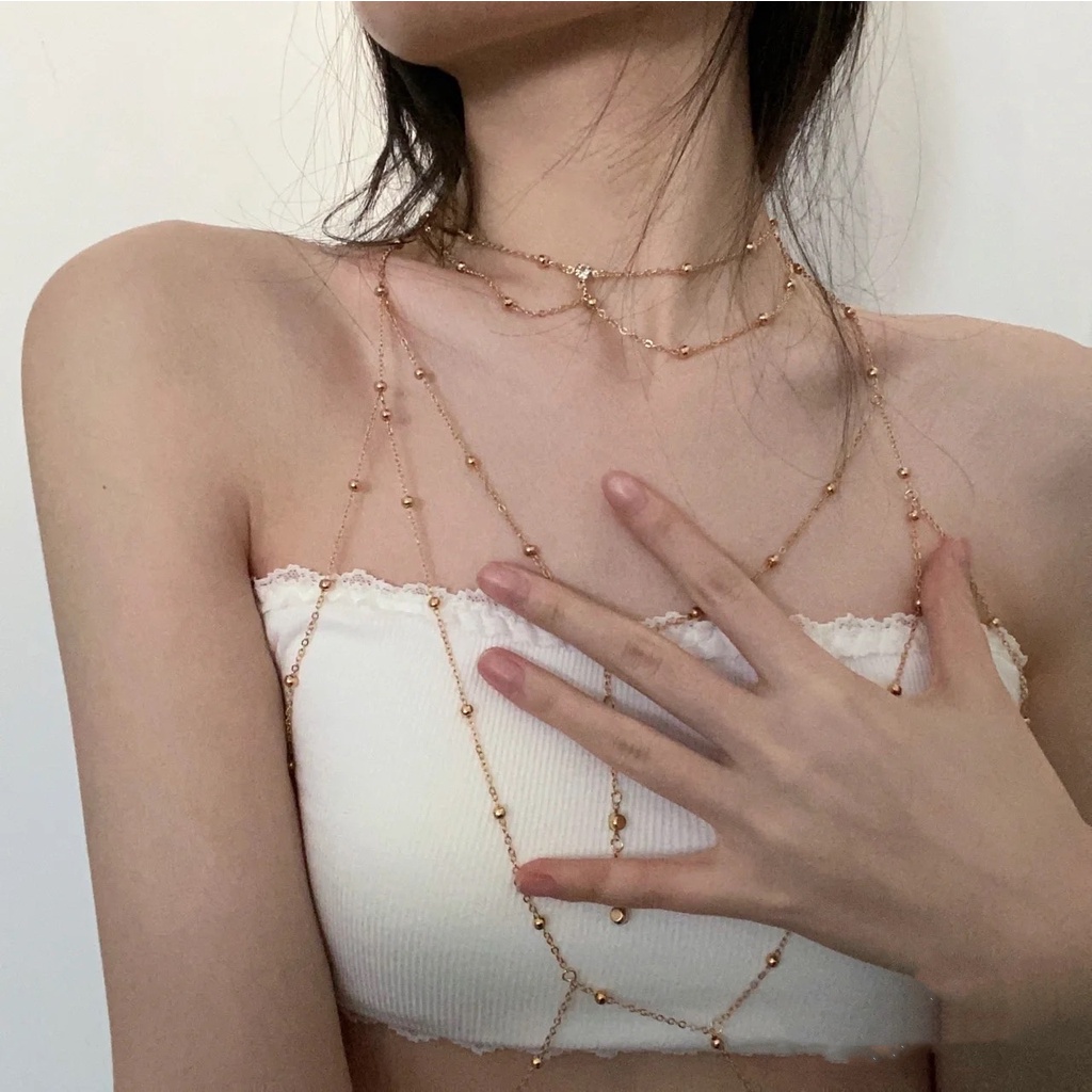 Dây Mắt Xích Ba Chiều Hở Lưng Quyến Rũ Cho Nữ