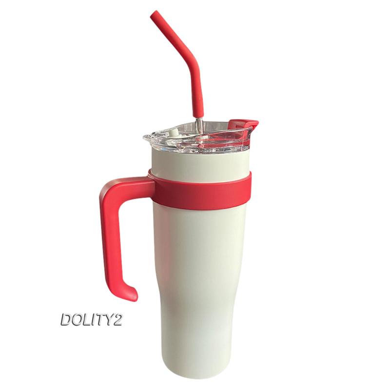 [Dolity2] Cốc Cách Nhiệt Có Ống Hút Và Nắp Đậy Cho Xe Hơi Du Lịch
