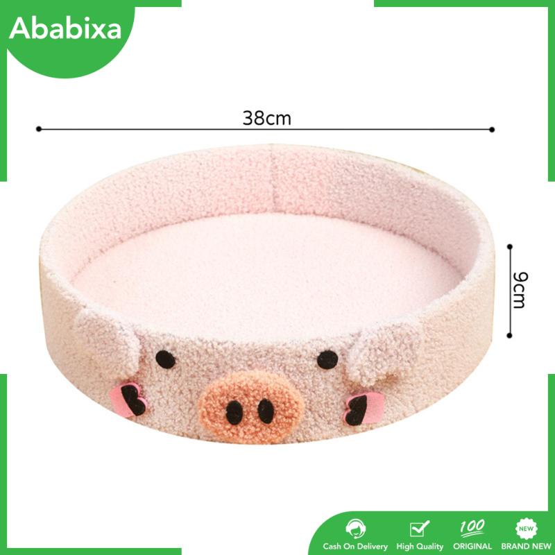 Giường Ngủ Hình Tròn Đường Kính 38cm Bằng Vải Flannel Thoải Mái Chống Cào Cho Mèo Cưng