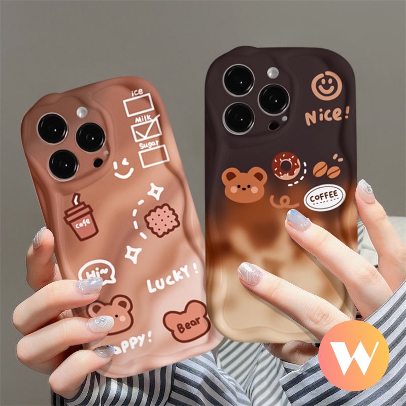 Ốp Điện Thoại Tpu Mềm Hình Gấu 3D Dễ Thương Cho IPhone 7Plus 6 7 8 6s Plus SE 2020 XR XS X Max 11 14 12 13 Pro Max