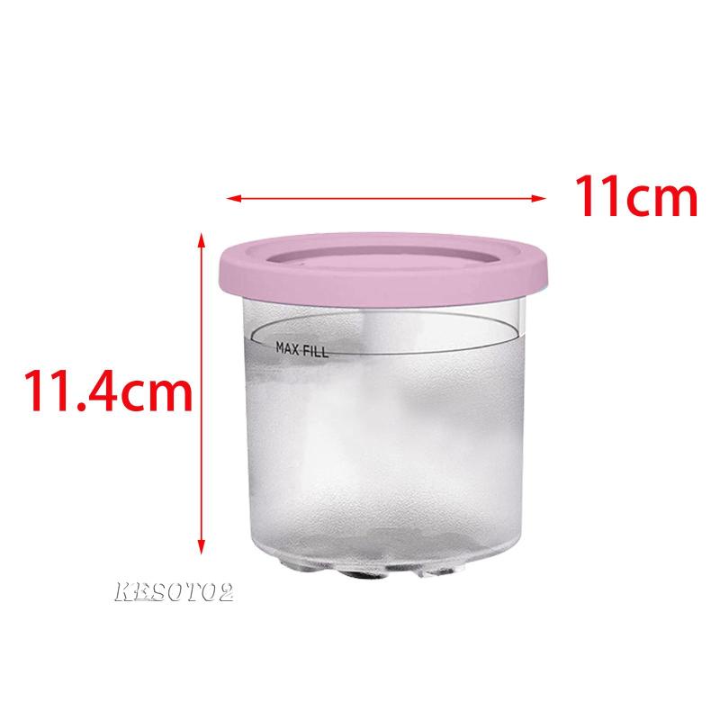 Set 2 Hộp Silicone Đựng Kem Que Có Nắp Đậy Tiện Dụng Cho Gia Đình / Nhà Hàng
